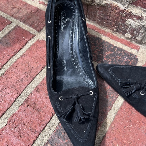 Brooks Brothers pointed toe kitten heels. Leather tassels: made in Italy 61/2 - Picture 2 of 11